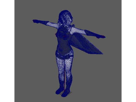 SuperGirl Character 3D-Modell