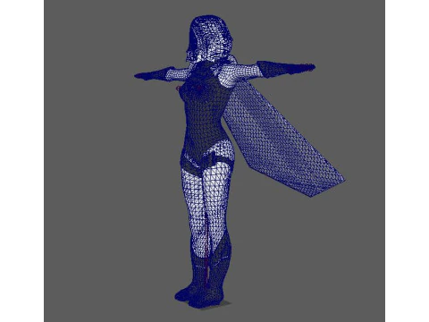 SuperGirl Character 3D Model