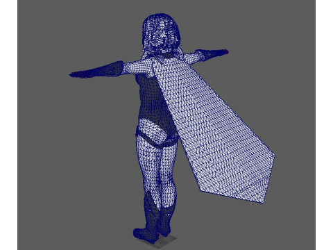SuperGirl Character 3D-Modell