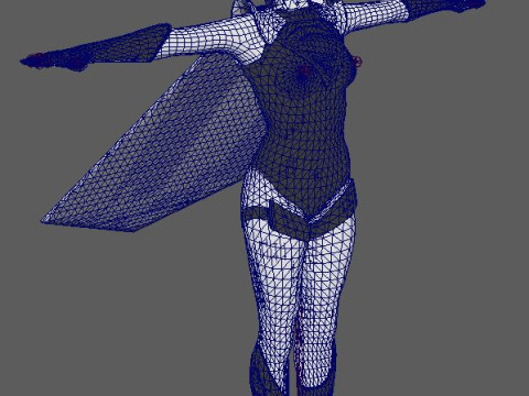 SuperGirl Character 3D-Modell