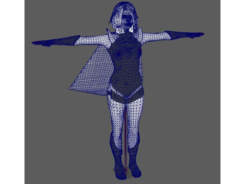 SuperGirl Character 3D Model