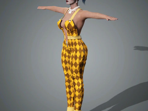 Harley Quinn Character 3D Model