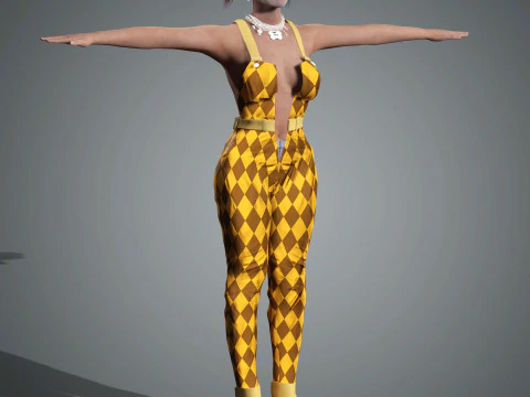Harley Quinn Character 3D Model