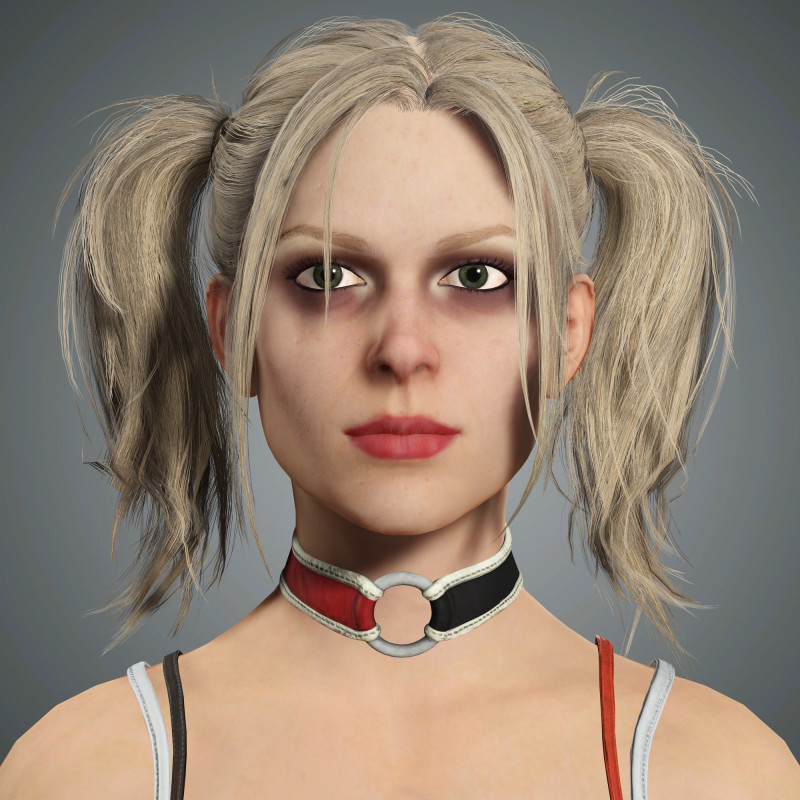 Harley Quinn Character 3D 모델 .c4d .max .obj .3ds .fbx .stl .blend
