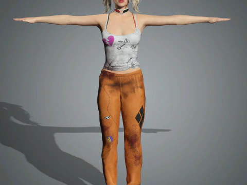 Harley Quinn Character 3D Model