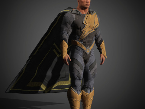 BlackAdam Character Model 3D