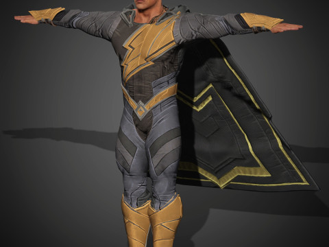 BlackAdam Character Model 3D