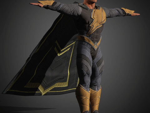 BlackAdam Character Model 3D