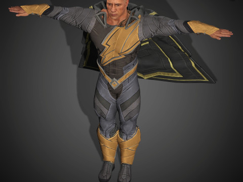 BlackAdam Character Model 3D