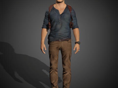 Nathan Drake Character 3D Model