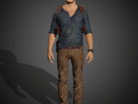 Nathan Drake Character 3D Model