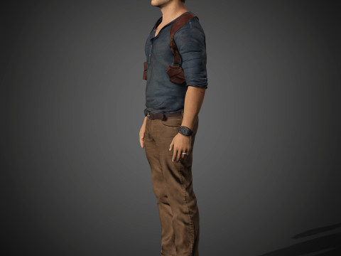 Nathan Drake Character 3D Model