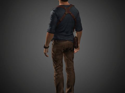 Nathan Drake Character 3D Model