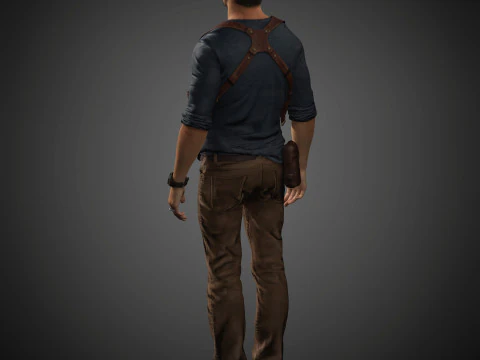 Nathan Drake Character 3D Model