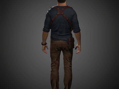 Nathan Drake Character 3D Model