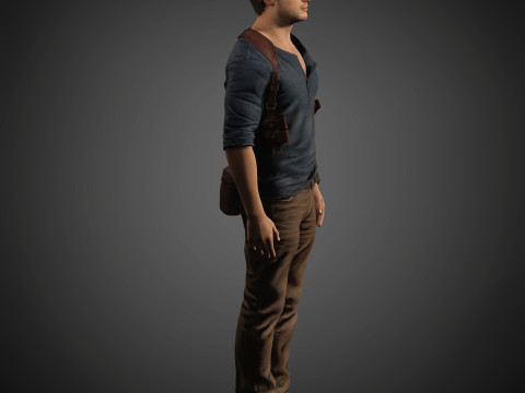 Nathan Drake Character 3D Model