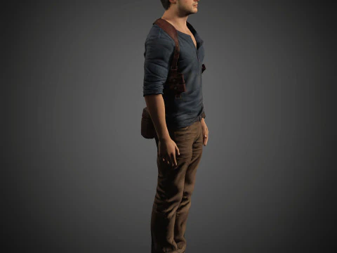 Nathan Drake Character 3D Model