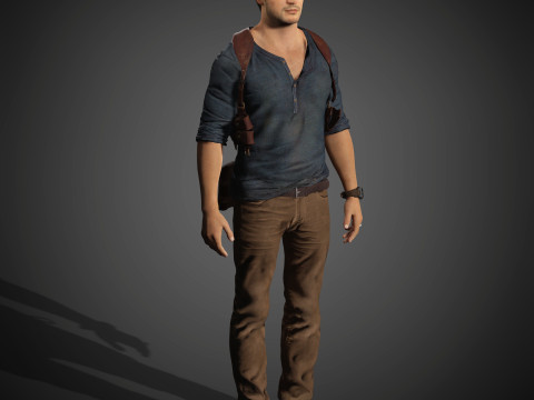 Nathan Drake Character 3D Model