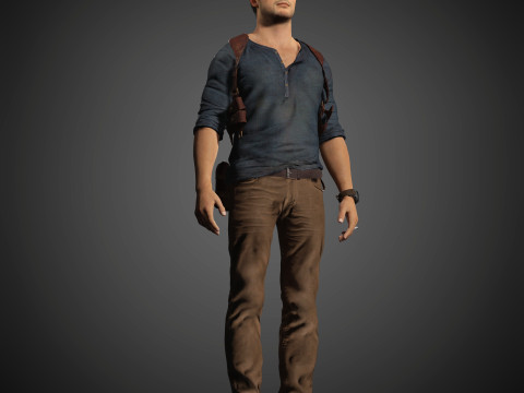 Nathan Drake Character 3D Model