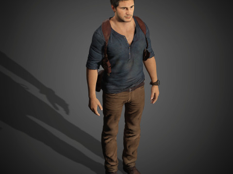 Nathan Drake Character 3D Model