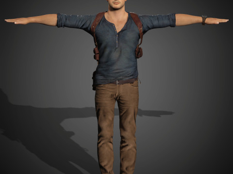 Nathan Drake Character 3D Model