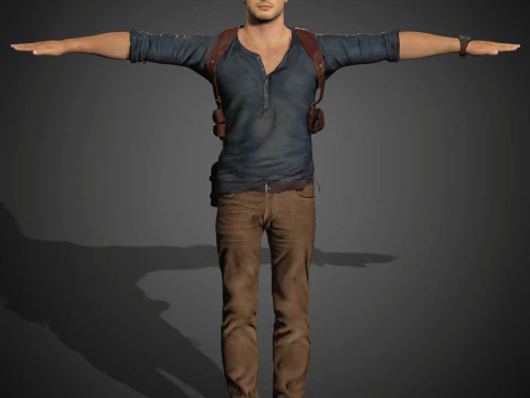 Nathan Drake Character 3D Model