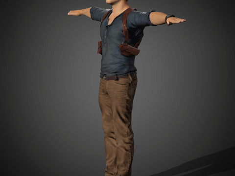 Nathan Drake Character 3D Model