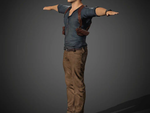 Nathan Drake Character 3D Model