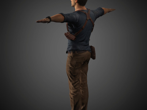 Nathan Drake Character 3D Model