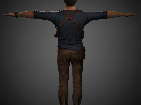 Nathan Drake Character 3D Model