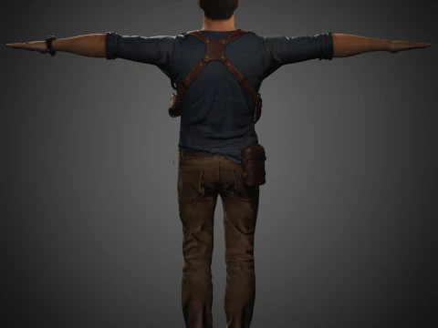 Nathan Drake Character 3D Model