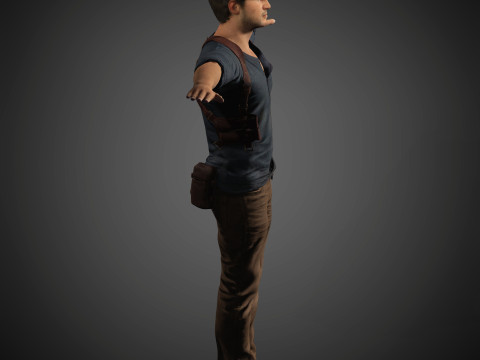 Nathan Drake Character 3D Model
