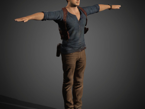 Nathan Drake Character 3D Model