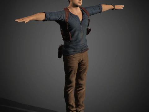 Nathan Drake Character 3D Model