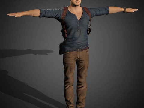 Nathan Drake Character 3D Model