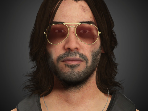 Johnny Silverhand Character 3D Model
