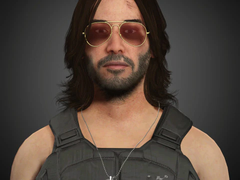 Johnny Silverhand Character 3D Model