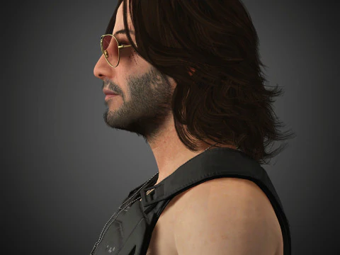 Johnny Silverhand Character 3D Model