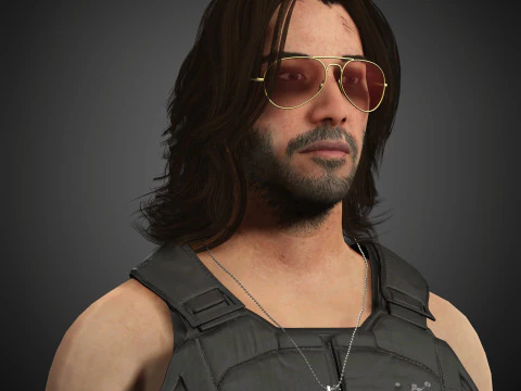 Johnny Silverhand Character 3D Model