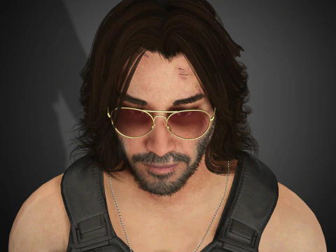 Johnny Silverhand Character 3D Model