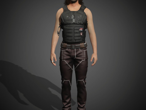 Johnny Silverhand Character Model 3D