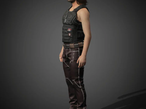 Johnny Silverhand Character 3D Model