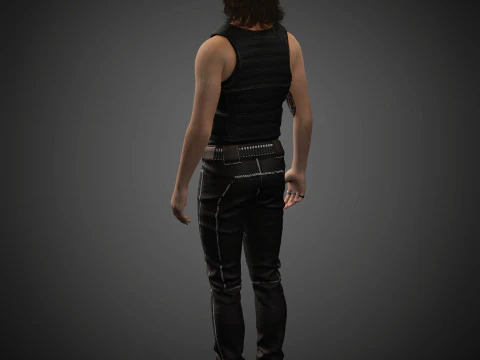 Johnny Silverhand Character 3D Model