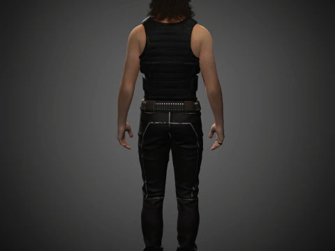 Johnny Silverhand Character 3D Model