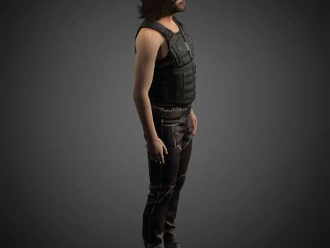 Johnny Silverhand Character Model 3D