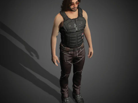 Johnny Silverhand Character 3D Model