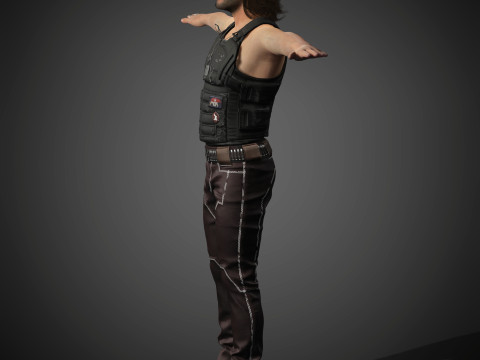 Johnny Silverhand Character Model 3D