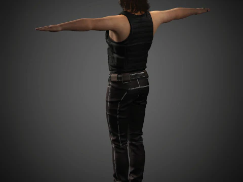 Johnny Silverhand Character 3D Model