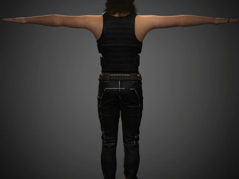 Johnny Silverhand Character 3D Model