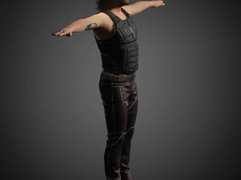 Johnny Silverhand Character 3D Model